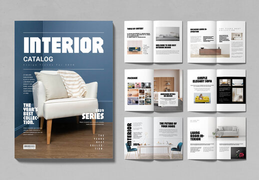 Interior Design Brochure Template Layout