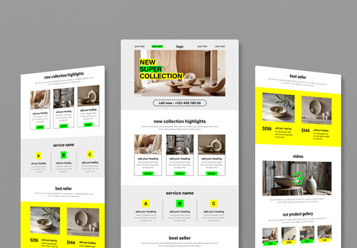 Modern E Commerce Email Newsletter Template Layout