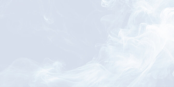Abstract white smoke on gray background soft flowing vapor creates smooth curves and airy textures.