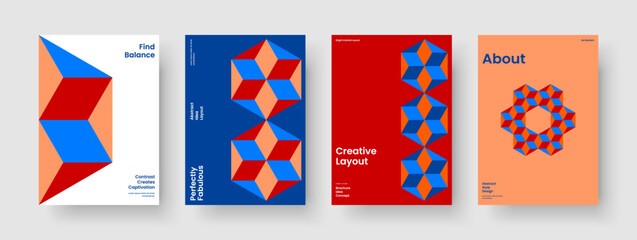 Obraz premium Isolated Banner Template. Creative Poster Design. Geometric Report Layout. Brochure. Background. Business Presentation. Book Cover. Flyer. Pamphlet. Portfolio. Advertising. Catalog. Notebook