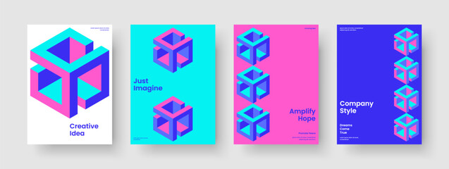 Fototapeta premium Geometric Flyer Template. Isolated Background Design. Modern Brochure Layout. Business Presentation. Poster. Banner. Report. Book Cover. Newsletter. Journal. Advertising. Brand Identity. Handbill