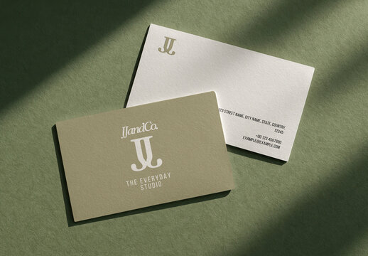 Elegant Minimalist Business Card Mockup Design PSD