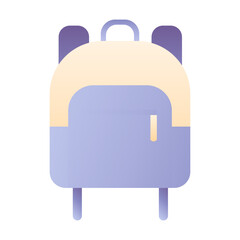 School backpack flat icon
