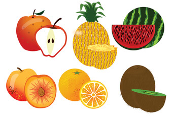 Fototapeta premium Fruits Vector 
