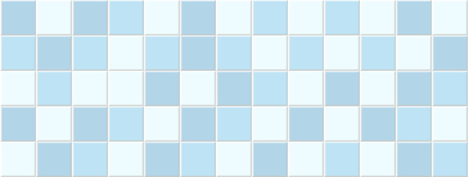 Blue bottom pool tile, mosaic square background. Ceramic tile. Wall bricks abstract texture. Floor bathroom light blue pastel color. mosaic tile floor of swimming pool.