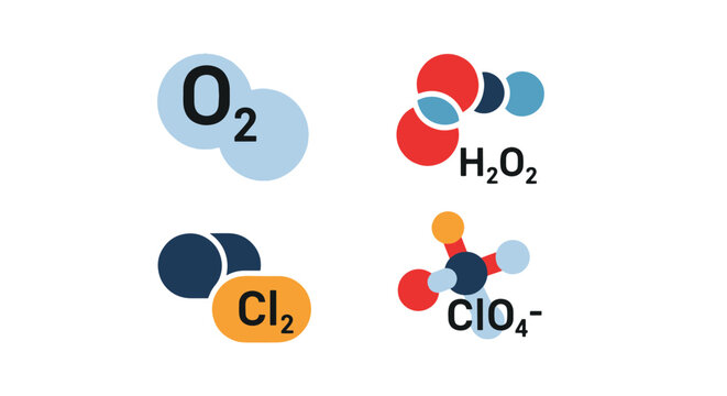 Oxidizing Agent Line abstract modern art vector
