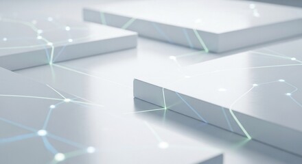 White blocks with green and blue lines and dots on surface abstract background download 2026 2027