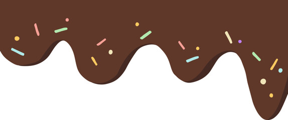흐르는 초콜렛 프레임 일러스트