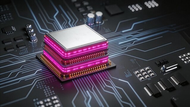 Stacked microprocessor on circuit board