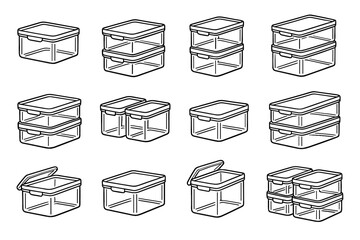 Stacking lid refrigerator icon vector clean stackable icons smooth solution lightweight fridge