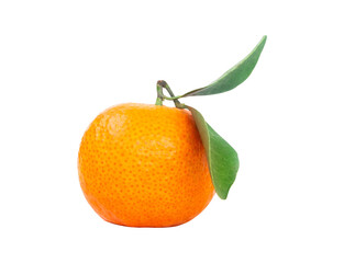 orange with leaf isolated