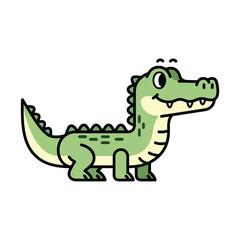 Fototapeta premium Cartoon Crocodile Illustration