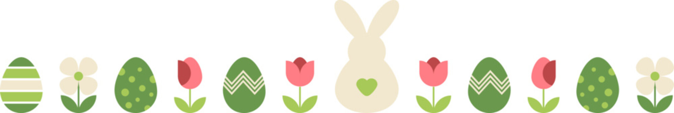 Easter Border Bunny Green