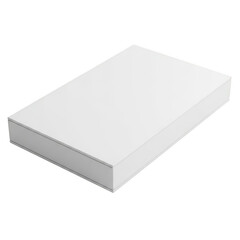 Fototapeta premium A white rectangular object with a smooth and shiny surface, possibly a block of foam. isolated on transparent background