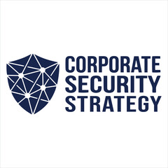 Fototapeta premium Corporate Security Strategy Abstract Shield Logo