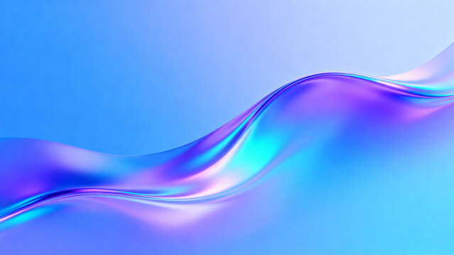 modern holographic gradient in blue and violet flows smoothly like silk, creating a futuristic digital background with fluid waves and iridescent colors perfect for trendy app interfaces vibrant, moti