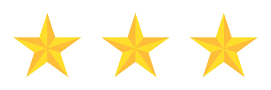 Five stars customer product rating review flat icon for apps and websites