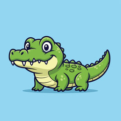 Fototapeta premium Cartoon Crocodile Character