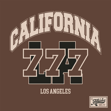Lucky varsity slogan design with patch detail