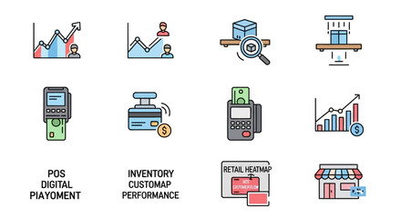 Smart Home Technology Icons Security, Climate Control, and Lighting Solutions