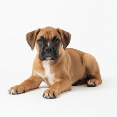 A playful French Bulldog puppy sitting upright with large ears on a plain background from a front viewpoint