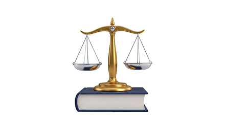 Scales of Justice on a Law Book