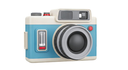 Retro Style Blue and Cream Camera