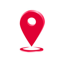 map pointer with red pin