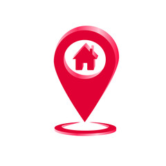 map pointer with red pin