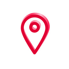 map pointer with red pin
