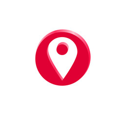 map pointer with red pin