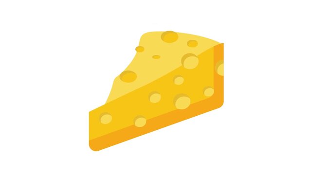 Icon of a cheese slice, featuring a triangular shape with holes and a yellow-orange color.