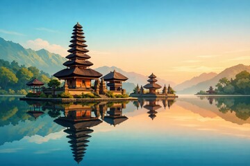 Nyepi day background for balinese day of silence.