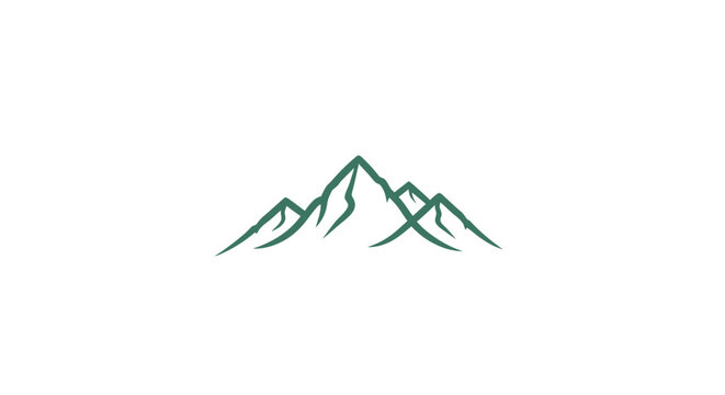 Minimalist Mountain Range Logo Design Suitable for Outdoor Adventure Brands.