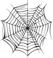 Fototapeta premium A black and white drawing of a spider web