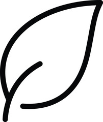 Simple leaf outline for nature