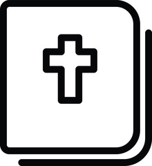 Holy bible book with cross