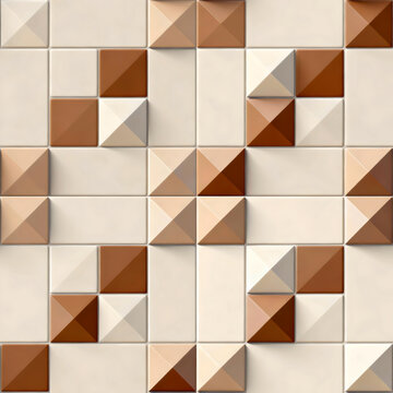 Modern 3D relief pyramid tiles
