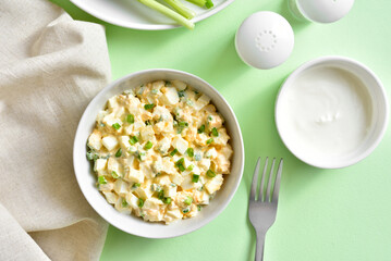 Egg salad with green onion