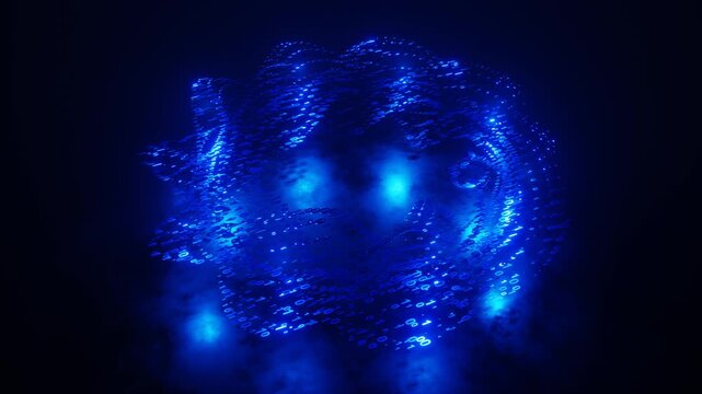 Seamless loop futuristic sci-fi environment immersive atmosphere. For VR experiences, video games, tech product launches, music festival visuals, metaverse projects, cyberpunk content. 4K 