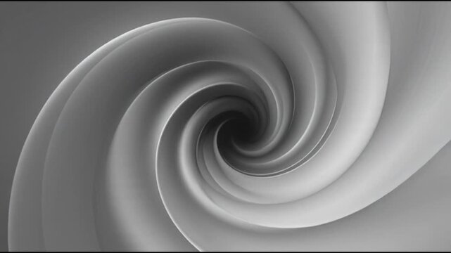 Dynamic spiral design with smooth gray tones and modern curves