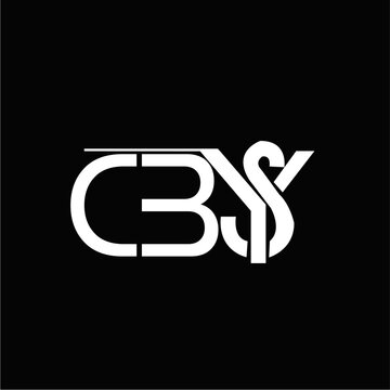 Modern Minimalist CBS Monogram Logo Design Featuring Interlocking Bold White Typography and Geometric Lettering Isolated on a Solid Black Background