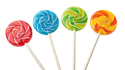 set of colorful lollipop ,isolated on transparent png