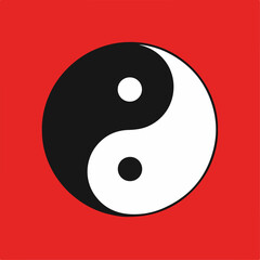 Yin and Yang in Chinese art style