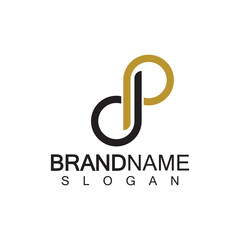 Fototapeta premium DP, PD, infinity initial linked letter logo
