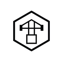 Muscular arm silhouette forming a circular strength icon