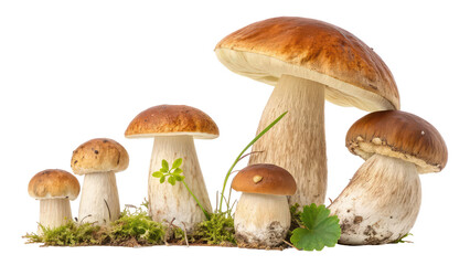 set of mushroom ,isolated on transparent png
