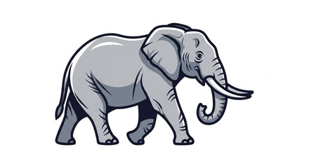 Fototapeta premium elephant isolated on white background