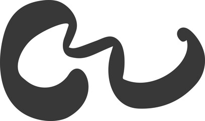 Vintage swoosh line drawn with brush stroke style. Elegant calligraphy flourish for typography and decorative design use. © Chorna_L