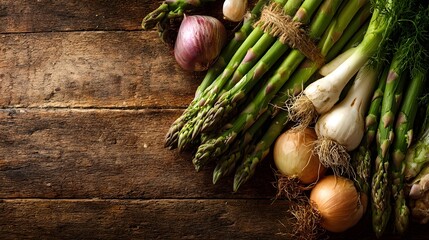 木目と春の旬素材